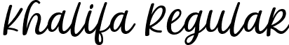 Khalifa Regular font - Khalifa Font by 7Ntypes_D.otf