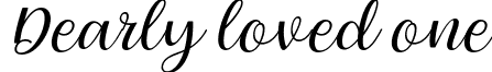 Dearly loved one font - Dearly loved one by 7NTypes.otf
