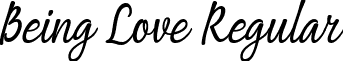 Being Love Regular font - Being Love Font by 7NTypes.otf