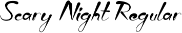 Scary Night Regular font - ScaryNight.ttf