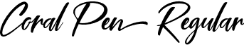 Coral Pen Regular font - Coral Pen Free.otf