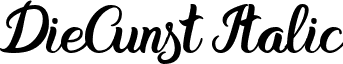 DieCunst Italic font - DieCunst.ttf