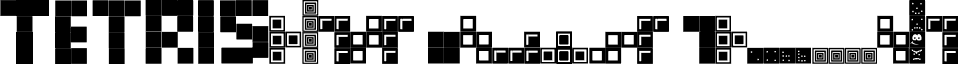 Tetris Blocks Regular font - TETRIS.TTF