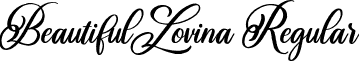 Beautiful Lovina Regular font - BeautifulLovina-Regular.ttf