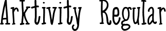 Arktivity Regular font - Arktivity.ttf