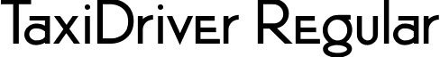 TaxiDriver Regular font - TaxiDriver.ttf