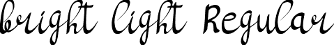 bright light Regular font - brightlight.ttf