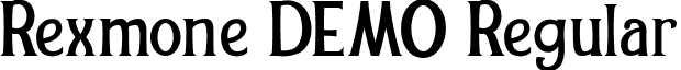 Rexmone DEMO Regular font - rexmone-demo-version.ttf