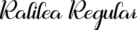 Ralilea Regular font - ralilea.ttf