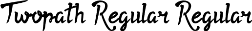 Twopath Regular Regular font - Twopath Regular.otf