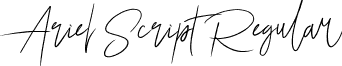 Ariel Script Regular font - ariel-script-d071.ttf