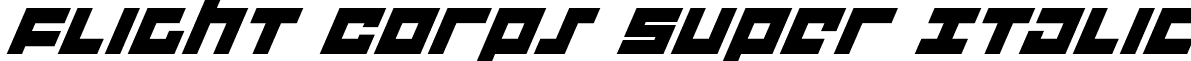 Flight Corps Super Italic font - flight-corps-super-italic-04aa.ttf