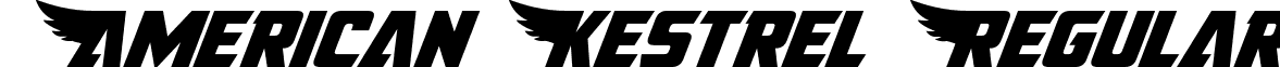 American Kestrel Regular font - american-kestrel-9ffc.ttf