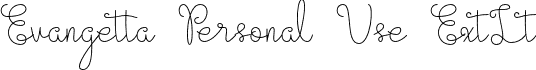 Evangetta Personal Use ExtLt font - Evangetta Etra Light Personal Use.otf