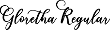 Gloretha Regular font - Gloretha Script.otf