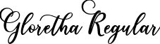 Gloretha Regular font - Gloretha Script.ttf