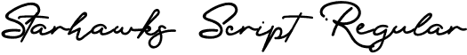 Starhawks Script Regular font - starhawks-script.otf