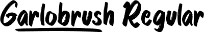 Garlobrush Regular font - Garlobrush.ttf