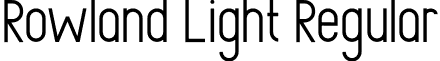 Rowland Light Regular font - rowland.light.otf