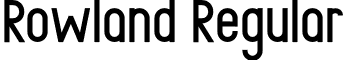 Rowland Regular font - rowland.regular.otf