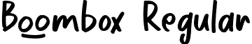 Boombox Regular font - Boombox.ttf