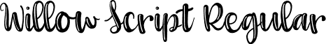 Willow Script Regular font - willow-script.regular.ttf