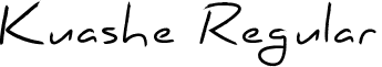 Kuashe Regular font - Kuashe-Regular.ttf