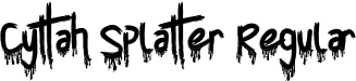 Cyttah Splatter Regular font - CyttahSplatter-4D8B.otf