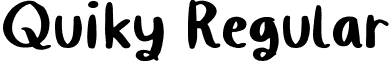 Quiky Regular font - QuikyRegular-WxDv.otf