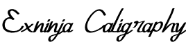 Exninja Caligraphy font - exninja.caligraphy.otf