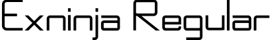 Exninja Regular font - Exninja-W3vV.otf
