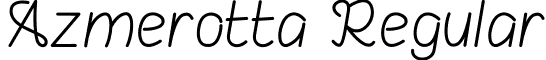 Azmerotta Regular font - Azmerotta-2eV3.ttf