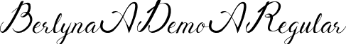 Berlyna Demo Regular font - Berlyna-Demo.ttf