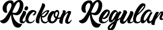 Rickon Regular font - Rickon.ttf