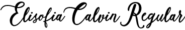 Elisofia Calvin Regular font - Elisofia Calvin For Personal Use.otf