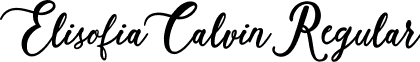 Elisofia Calvin Regular font - Elisofia Calvin For Personal Use.ttf