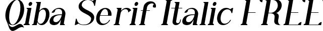 Qiba Serif Italic FREE font - qiba-serif-italic-free.ttf