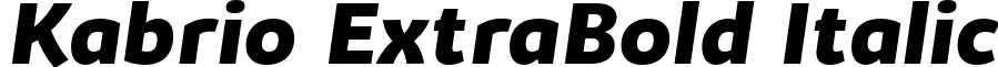 Kabrio ExtraBold Italic font - Kabrio-Extrabold-Italic-trial.ttf