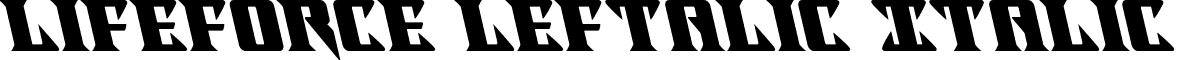 Lifeforce Leftalic Italic font - lifeforceleft.ttf