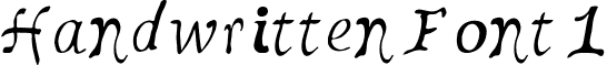 Handwritten Font 1 font - Handwritten Font 1.ttf