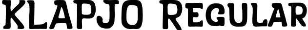 KLAPJO Regular font - KLAPJO_Regular.otf