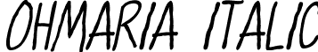 OhMaria Italic font - OhMaria Italic.ttf