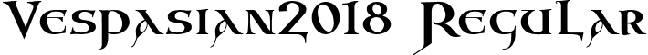 Vespasian2018 Regular font - Vespasian2018-Regular.otf