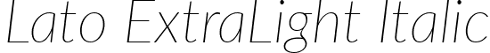 Lato ExtraLight Italic font - Lato-ExtraLightItalic.ttf