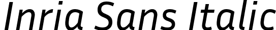 Inria Sans Italic font - InriaSans-Italic.ttf