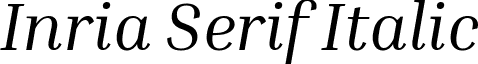 Inria Serif Italic font - InriaSerif-Italic.ttf