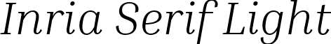 Inria Serif Light font - InriaSerif-LightItalic.otf