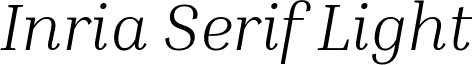 Inria Serif Light font - InriaSerif-LightItalic.ttf