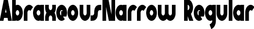 AbraxeousNarrow Regular font - AbraxeousNarrow.ttf