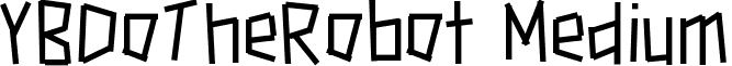 YBDoTheRobot Medium font - YBDoTheRobot.ttf